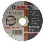MAR-POL fém vágókorong inox 125x1.0mm M08114 (M08114)
