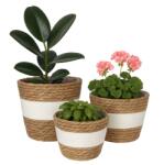 Relaxdays Set de 3 ghivece rotunde Relaxdays (10127237)