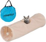 Relaxdays Tunel pliabil pentru pisici Relaxdays cu pluș (10104360)