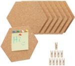 Relaxdays Panouri hexagonale din plută Relaxdays, set de 14 (10105995)