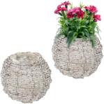 Relaxdays Ghiveci rotund Relaxdays, set de 2 (10082641)