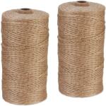 Relaxdays Sfoară de iută Relaxdays 2 mm x 250 m set de 2 (10095650)