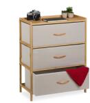 Relaxdays Comodă Relaxdays din bambus cu 3 sertare (10111333) Comoda
