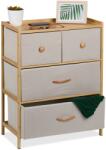 Relaxdays Comodă Relaxdays din bambus cu 4 sertare (10111343) Comoda