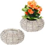 Relaxdays Ghiveci rotund Relaxdays, set de 2 (10082709)