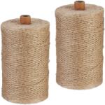 Relaxdays Sfoară de iută Relaxdays 1 mm x 500 m set de 2 (10095642)