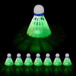Relaxdays Set de 8 volane de badminton iluminate Relaxdays (10064015)