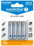 everActive R03 AAA 750 mAh Ni-MH újratölthető akkumulátor mikro ceruza elem 4 db (EVHRL03-800)