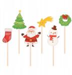 PartyPal Karácsonyi Piték 6 db-os karácsonyfadísz Mikulás