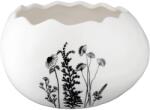  „Wiesenzauber matt fehér, fekete mintás porcelán váza - 17cm