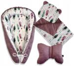  Baba kezdőcsomag újszülöttnek Kókusz Fészek pamut velvet 5 az 1-ben