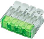 TRACON Clemă de legături fără şurub, transparentă, care se deschide 0, 2-4(2, 5)mm2, 32A, 450VAC 4P (RVOG4)