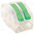 TRACON Clemă de legături fără şurub, transparentă, care se deschide 0, 75-4mm2, 32A, 400VAC 2P (OVOT2,5-2)