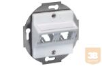 R&M R306010 Előlap 50x50-es , 2 Port, fehér R&M betétekhez