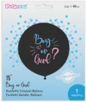 Balonevi Latex lufi, 18" 45cm, Boy or Girl, Kék konfettivel (LUFI652484)