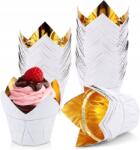 Eurobatt Tulipán muffin papír Royal Arany-fehér 50 db fóliázott (EBB1334J)