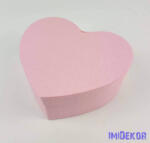  Szív papírdoboz 18x16x8 cm - Bordás Rózsaszín