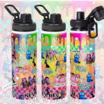 Deconline Crafts Személyre szabható KPOP "Démonadászok" RAINBOW fém kulacs egyedi névvel 850 ml (DO59431-850)
