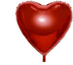 Congee Fólia lufi szív piros cm 1 db Valentin nap