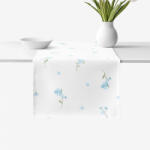 Goldea napron de masă 100% bumbac - flori de nu-mă-uita 20x120 cm Fata de masa