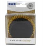 PME papírzsebkendő 30 db Fekete fóliázott arany csíkkal (65543)