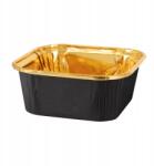 PartyPal Kekszforma készlet 10 db Arany-fekete négyzet alakú 6, 5 cm (132678)