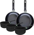 Fackelmann Set vase de gatit Fackelmann 9430850 5 piese aluminiu reciclat antiaderent compatibil inductie (9430850B88)