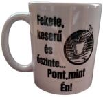  Fekete, keserű. . -. fehér bögre (FKT01)