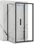 Rea Cabina de dus de perete Rapid Fold 80x100 cm negru (KPL-09912)