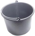  habarcsos vödör; 12 liter, fekete műanyag (30701M)