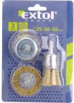 Extol Craft drótcsiszoló körkefe fazékkefe készlet; O 6mm-es csap, fúróba fogható, rezezett, max. 4500 ford/perc (1832)