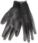 Extol Kötött kesztyű fekete poliészter, méret: 10` poliuretánba mártott teny. és ujjhegy. , gumírozott mandzsetta (8856637)