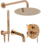 Rea Set de dus incastrat Rea Lungo cu box cupru lucios (REA-P7998)