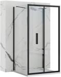 Rea Cabina de dus de perete Rapid Fold 80x80 cm negru (KPL-09910)