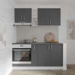 haaus Set Bucatarie Karo V7, Antracit/Alb, Blat Thermo 28 mm, L 160 cm (919955)