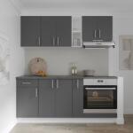 haaus Set Bucatarie Karo V9, Antracit/Alb, Blat Thermo 28 mm, L 180 cm (919979)