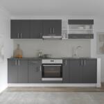 haaus Set Bucatarie Karo V19, Antracit/Alb, Blat Thermo 28 mm, L 260 cm (920074)