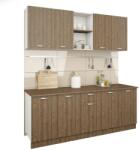 haaus Set Bucatarie Nisa, Stejar Bronz/Alb, L 200 cm (911256)