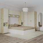 haaus Set dormitor Malmo V15, Pat 200 x 160 cm, Stejar Artisan/Argila (923761)