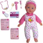 Teddies Baba beteg puha test 36 cm gumi elemtartozékokkal, hanggal és fénnyel (00120000)