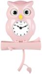 JVD JVD óra a gyermekszobába Bagoly - rózsaszín (HE21_1)