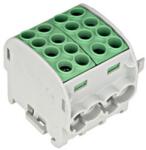 Schrack Technik Nagyáramú burkolt elágazókapocs, Al/Cu, 35mm2 zöld PE (IKA26232)