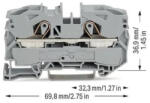 Wago 2 vezetékes átmenő sorkapocs 16 mm2 szürke (2016-1201)