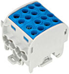 Schrack Technik Nagyáramú burkolt elágazókapocs, 35mm2, 4be/4kimenet, kék (IK026222)