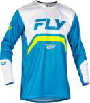 FLY RACING Rayce kerékpáros ifjúsági mez - Kék/Fehér/Citromzöld FLY RACING Bicikli alkatrészek Kerékpáros ruházat Kerékpáros mezek