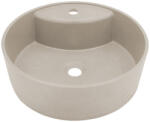 Laveo CLIFF kerek gránit mosdó túlfolyó nélkül, bézs (VGC1410T) - mosibolt