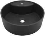 Laveo CLIFF kerek gránit mosdó túlfolyó nélkül, fekete (VGC1710T) - mosibolt