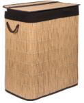  G21-es 105 literes szennyeskosár elválasztókkal, rattan utánzat, barna betéttel (63555166) - aquamixwebaruhaz