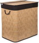  G21-es 150 literes szennyeskosár elválasztókkal, rattan utánzat, barna betéttel - 63555176 (63555176)