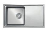Kevmil MF 780.500 Exkluzív design extra mély egymedencés rozsdamentes mosogató 78 x 50 x 20 cm (MF 780.500)